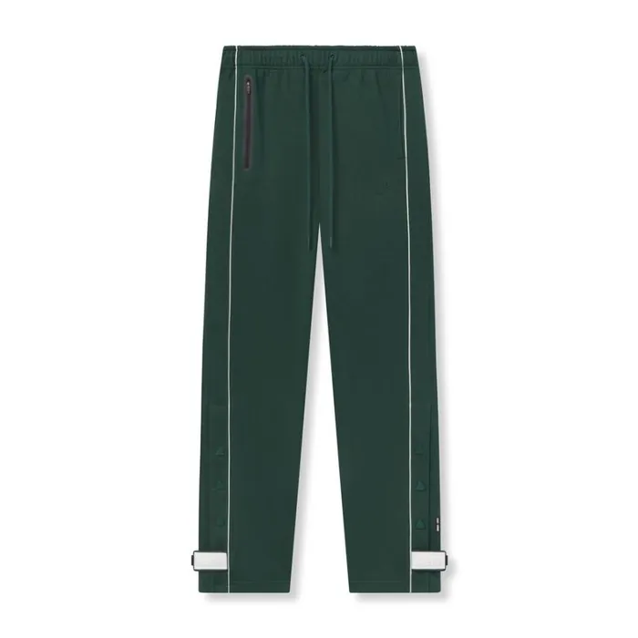 Joggers and Pants Men ASRV Herringbone Terry Snap Button Sweats Forest Green