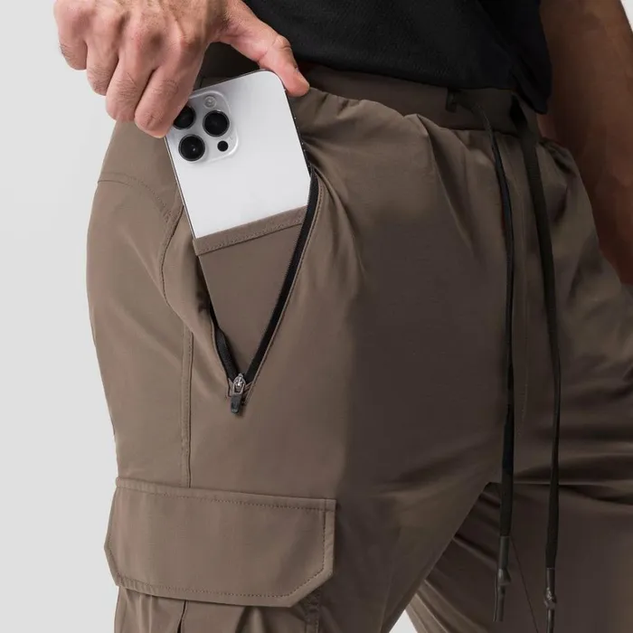 Joggers and Pants Men ASRV TetraLite Cargo High Rib Jogger Deep Taupe