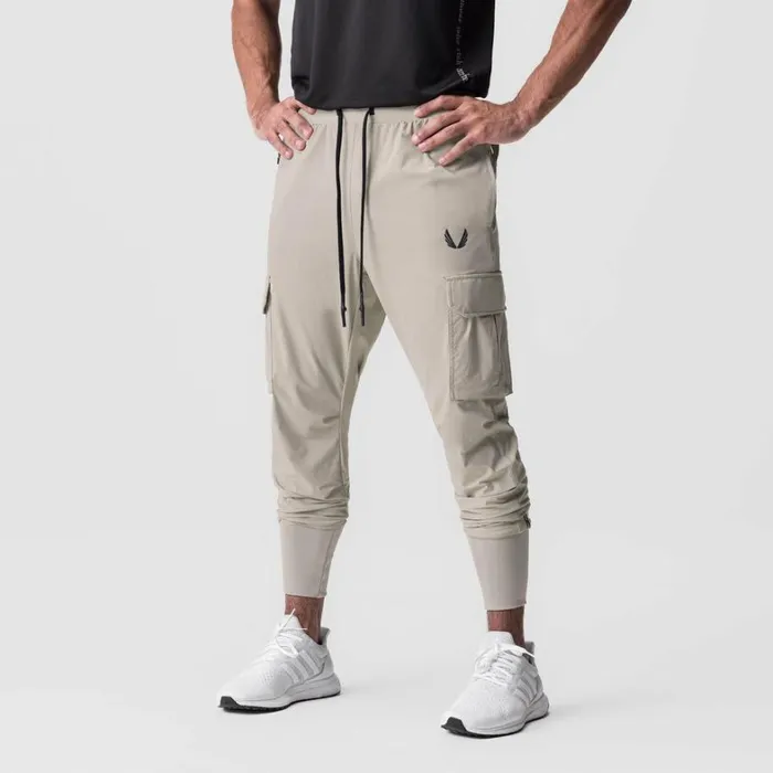 Joggers and Pants Men ASRV TetraLite Cargo High Rib Jogger Sand Smoke