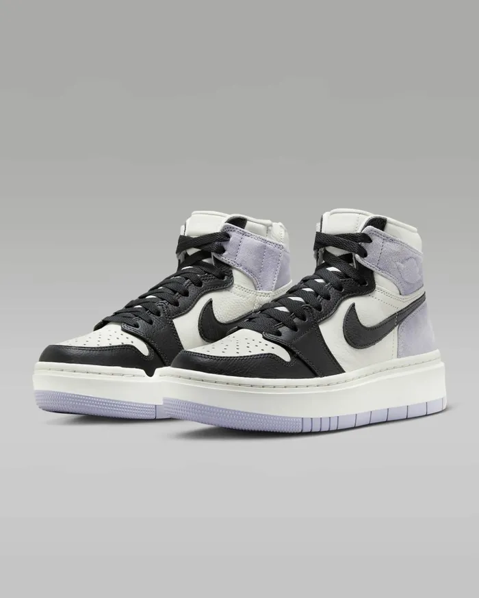 Jordan Women Nike Air Jordan 1 Elevate High Titaniumsaildark Smoke Grey