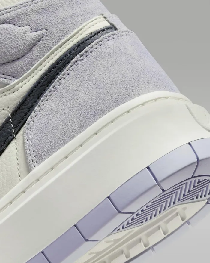 Jordan Women Nike Air Jordan 1 Elevate High Titaniumsaildark Smoke Grey