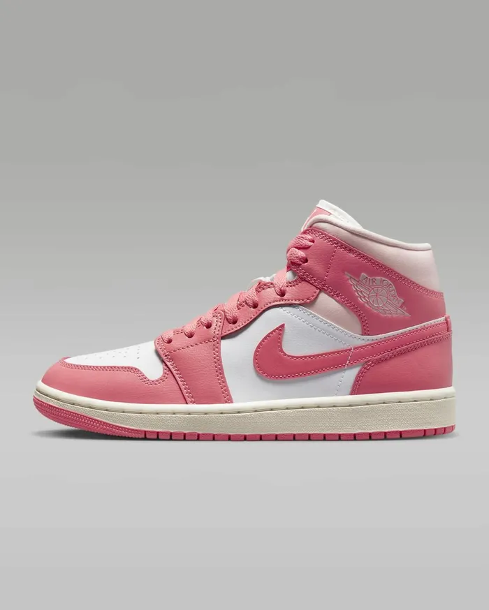 Jordan Women Nike Air Jordan 1 Mid Whiteatmospheresailsea Coral