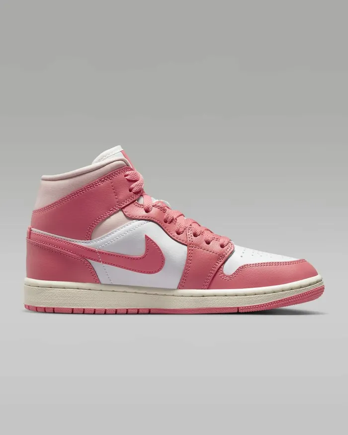 Jordan Women Nike Air Jordan 1 Mid Whiteatmospheresailsea Coral