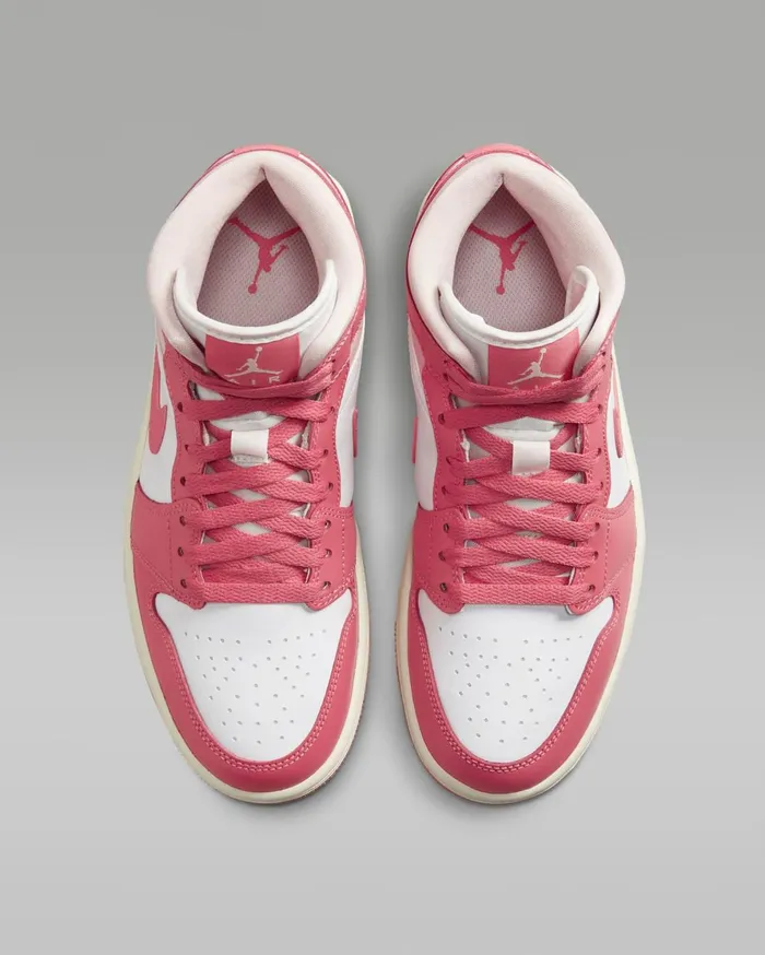 Jordan Women Nike Air Jordan 1 Mid Whiteatmospheresailsea Coral