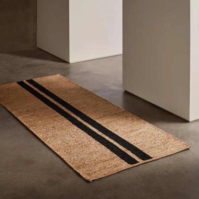 Jute Collection House James Perse Jute Runner 35FT X 9FT Naturalcharcoal Stripe Jute Collection House James Perse Jute Runner 35FT X 9FT Naturalcharcoal Stripe
