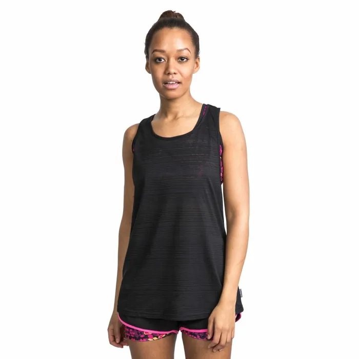 Kaylee Sleeveless Active Tshirt Black Women Trespass Gym and Sports Tops