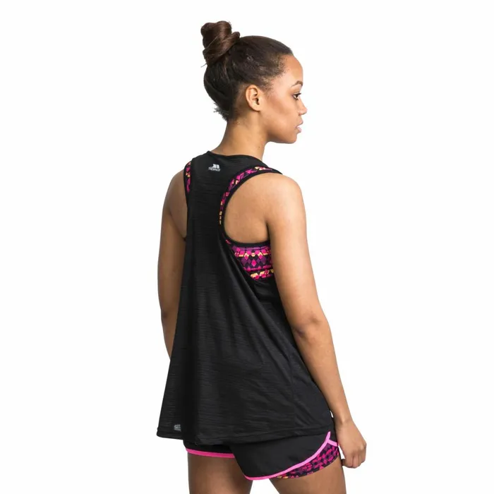 Kaylee Sleeveless Active Tshirt Black Women Trespass Gym and Sports Tops
