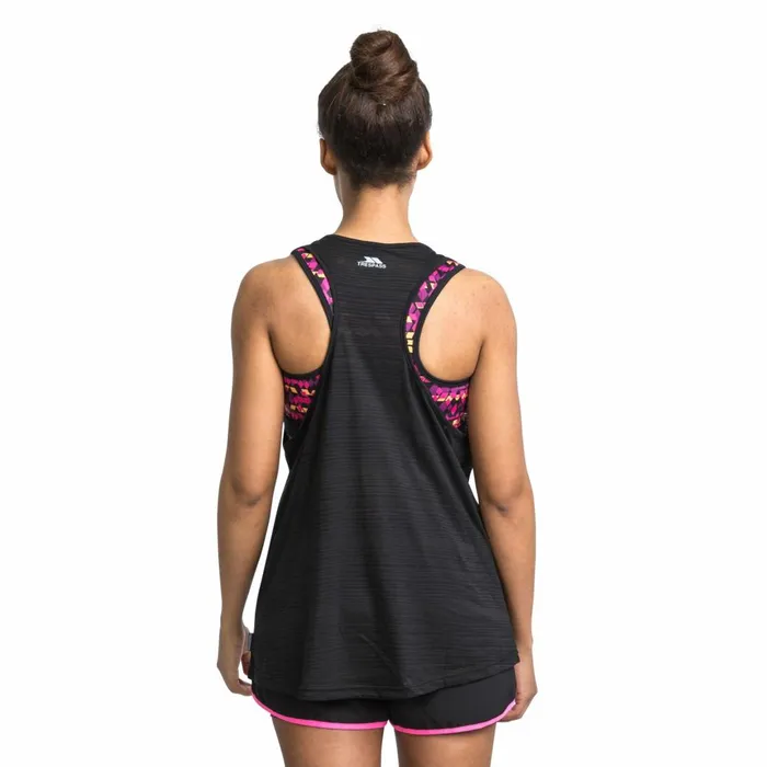Kaylee Sleeveless Active Tshirt Black Women Trespass Gym and Sports Tops