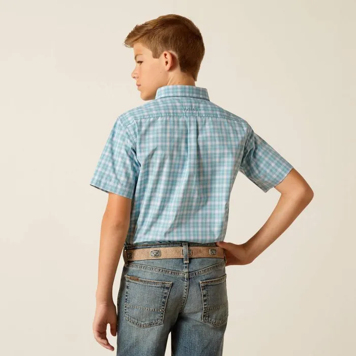 Kids Button Down Shirts Ariat Pro Series Erin Classic Fit Shirt Blue Heaven