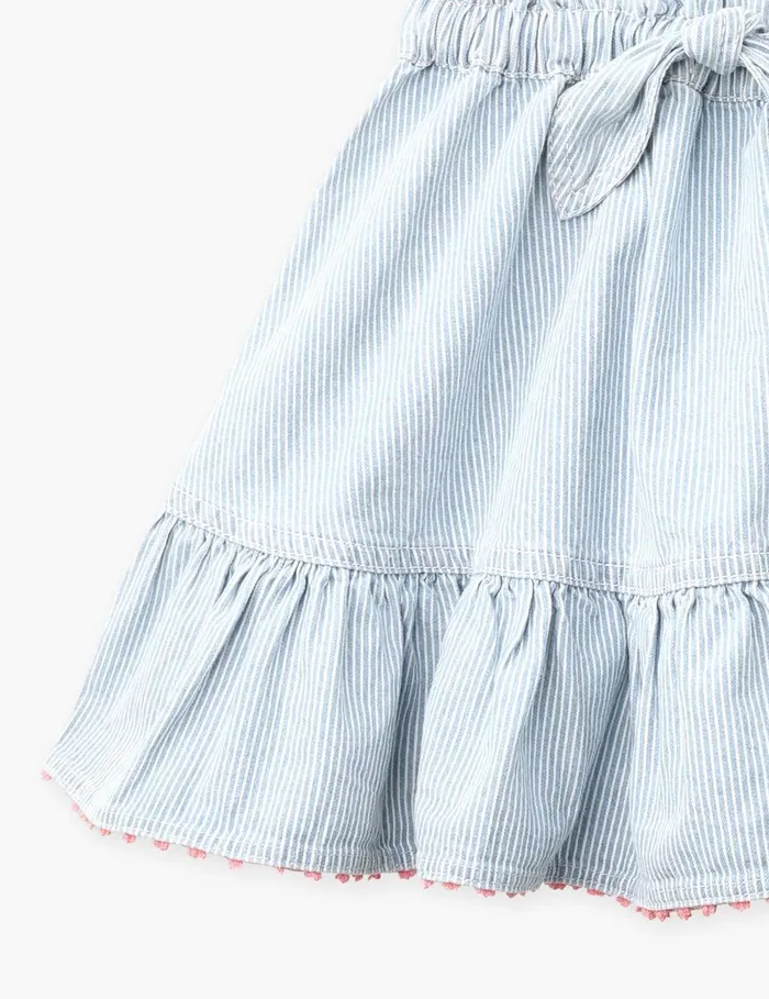 Kids Denim Zimmermann Wylie Denim Skirt Ticking Stripe