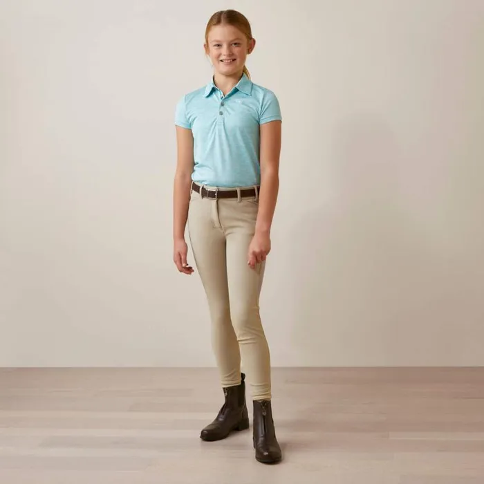 Kids English Riding Clothing Ariat Laguna Polo Heather Maui Blue Kids English Riding Clothing Ariat Laguna Polo Heather Maui Blue