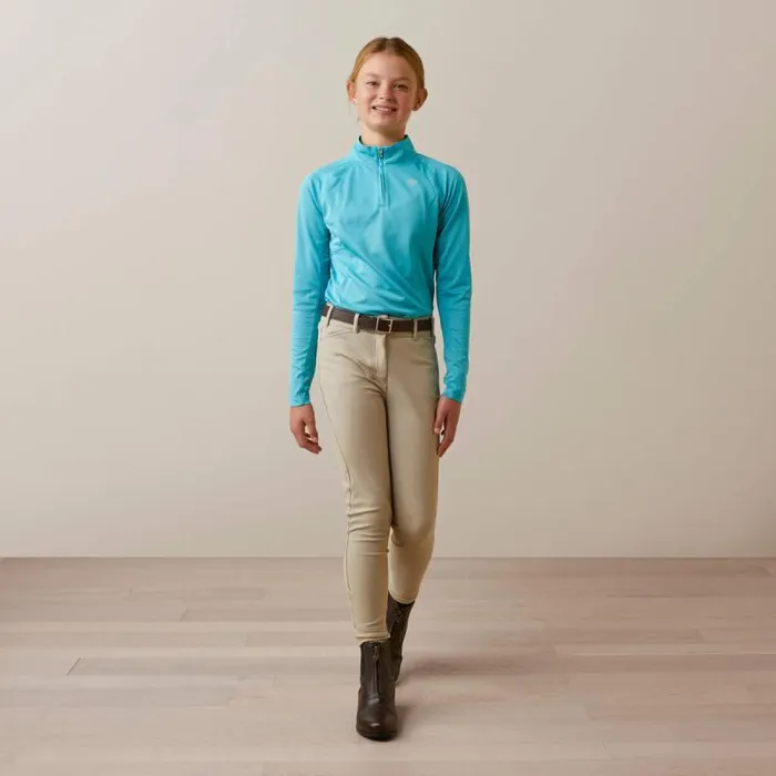 Kids English Riding Clothing Ariat Sunstopper 20 14 Zip Baselayer Maui Blue Kids English Riding Clothing Ariat Sunstopper 20 14 Zip Baselayer Maui Blue