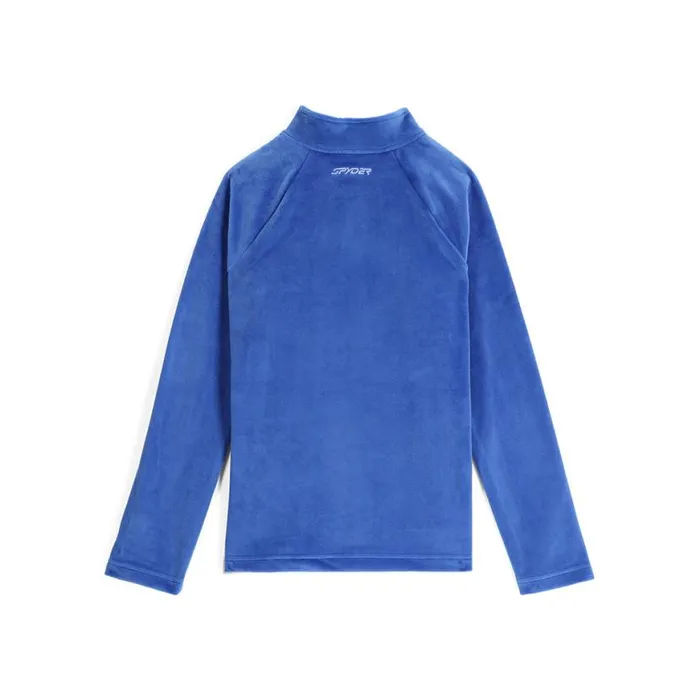 Kids Shimmer Bug Half Zip Electric Blue Spyder Fleece