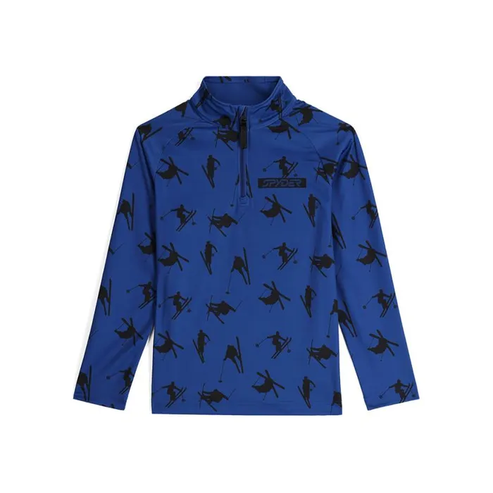 Kids Ski Day Half Zip Electric Blue Spyder Fleece