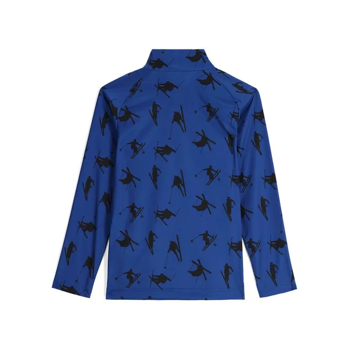 Kids Ski Day Half Zip Electric Blue Spyder Fleece