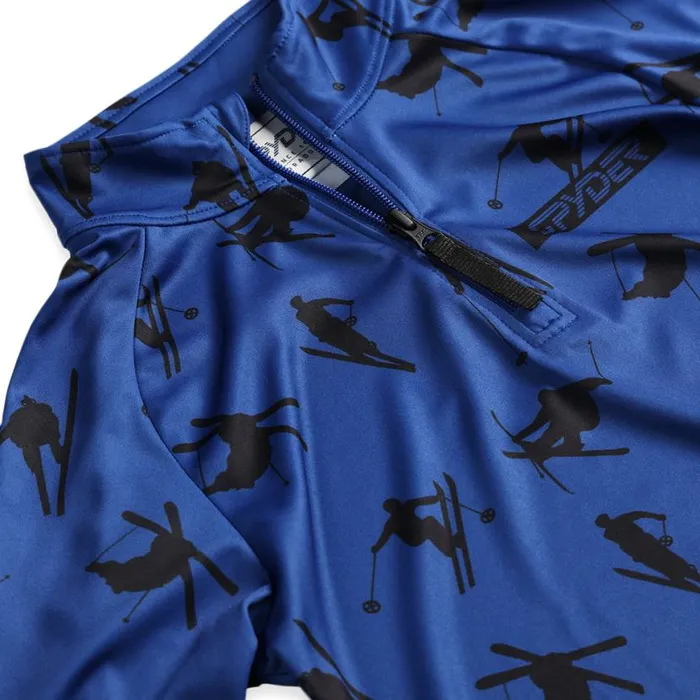 Kids Ski Day Half Zip Electric Blue Spyder Fleece