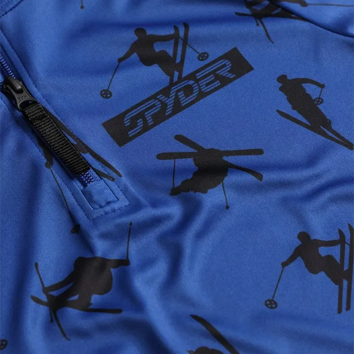Kids Ski Day Half Zip Electric Blue Spyder Fleece