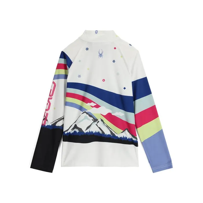 Kids Surface Half Zip White Spyder Fleece