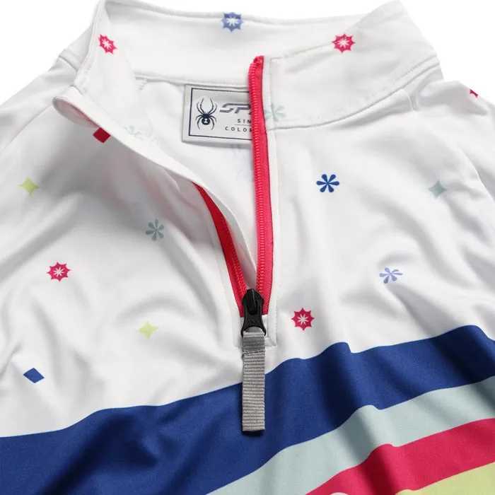Kids Surface Half Zip White Spyder Fleece
