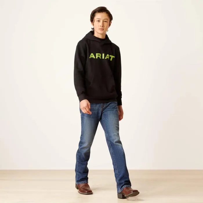 Kids Sweatshirts and Hoodies Ariat Ariat Front Logo Hoodie Black