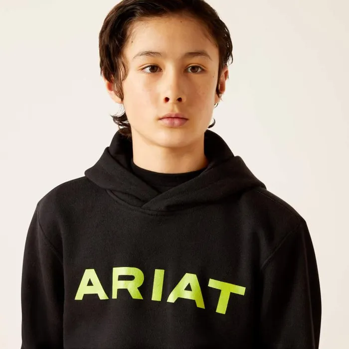 Kids Sweatshirts and Hoodies Ariat Ariat Front Logo Hoodie Black