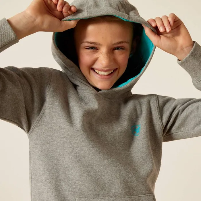 Kids Sweatshirts and Hoodies Ariat Equipment Hoodie Heather Grey Kids Sweatshirts and Hoodies Ariat Equipment Hoodie Heather Grey