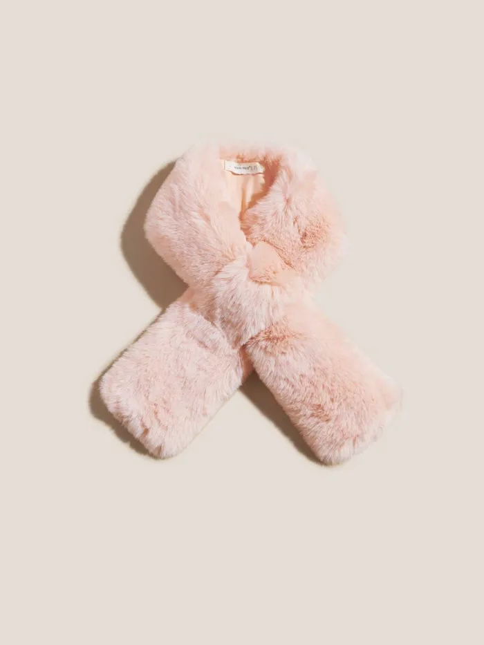 Kids White Stuff Scarves Mini Me Tippet Fur Scarf Mid Pink