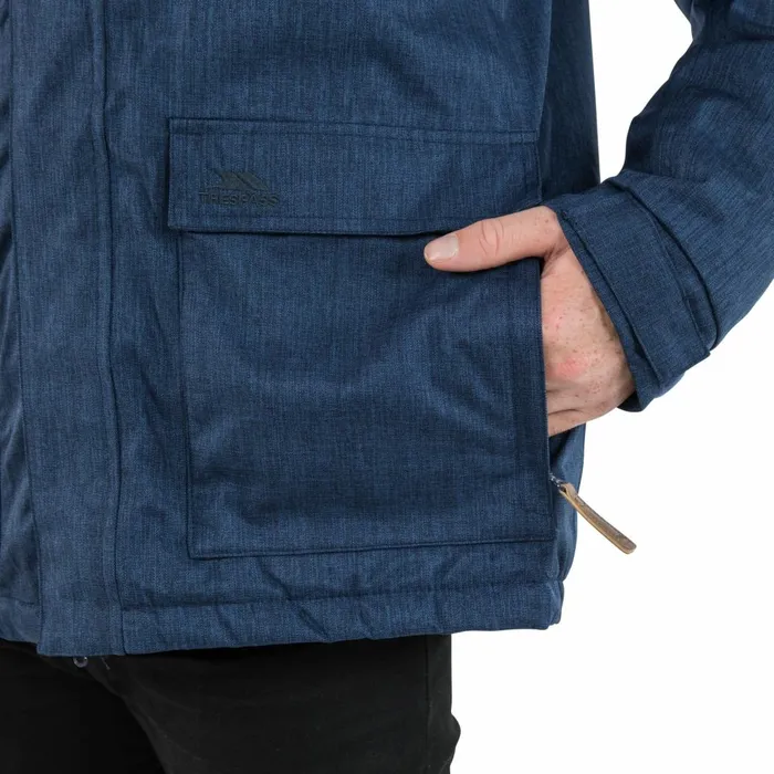 King Peak Insulated Waterproof Windproof Jacket Navy Men Trespass Casual Jackets King Peak Insulated Waterproof Windproof Jacket Navy Men Trespass Casual Jackets