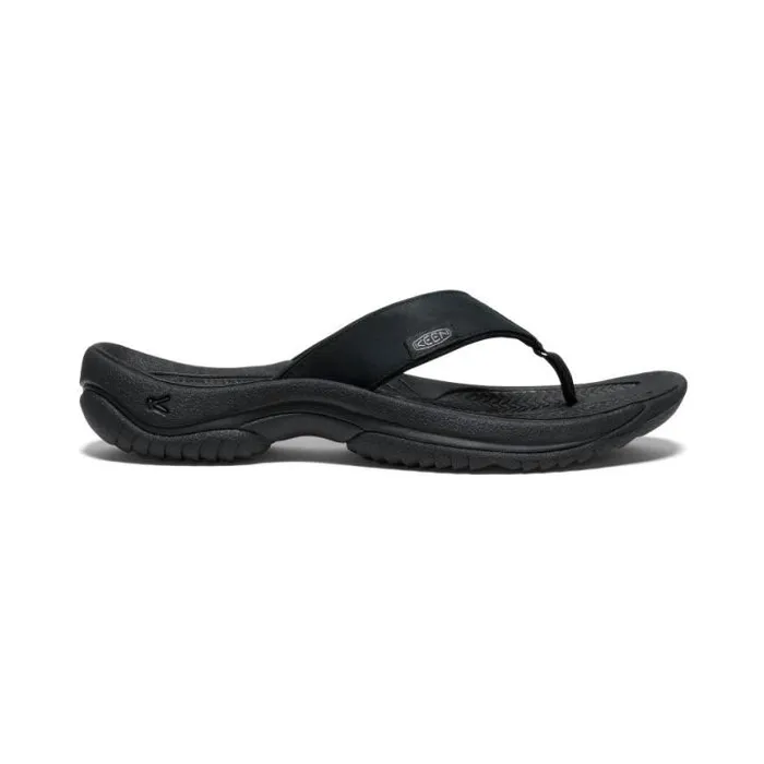 Kona Flip BlackSteel Grey Leather FlipFlop Men KEEN SlipOns