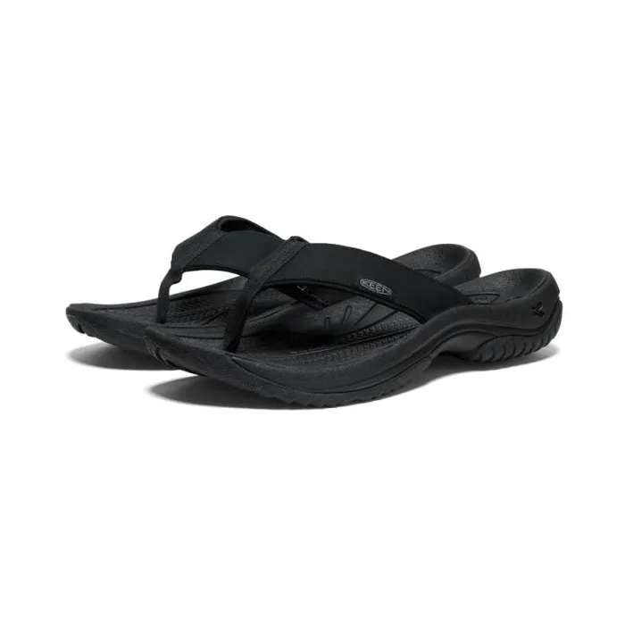 Kona Flip BlackSteel Grey Leather FlipFlop Men KEEN SlipOns Kona Flip BlackSteel Grey Leather FlipFlop Men KEEN SlipOns