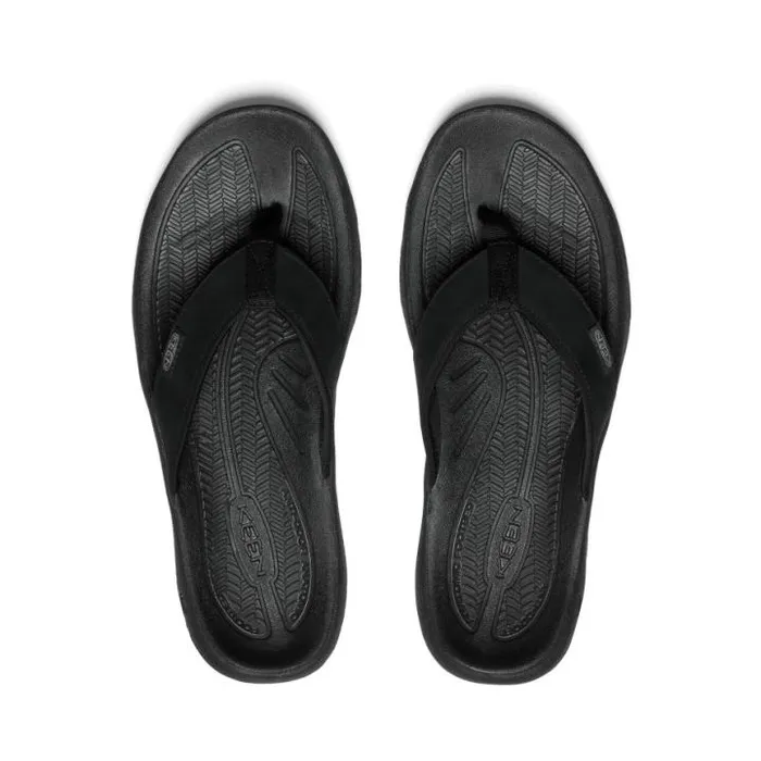 Kona Flip BlackSteel Grey Leather FlipFlop Men KEEN SlipOns Kona Flip BlackSteel Grey Leather FlipFlop Men KEEN SlipOns