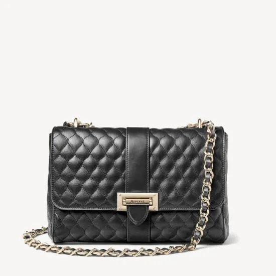 Large Lottie Bag Black Quilted Kaviar Women Aspinal Of London Shoulder