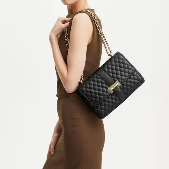 Large Lottie Bag Black Quilted Kaviar Women Aspinal Of London Shoulder