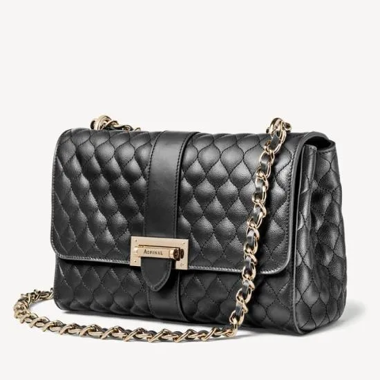 Large Lottie Bag Black Quilted Kaviar Women Aspinal Of London Shoulder