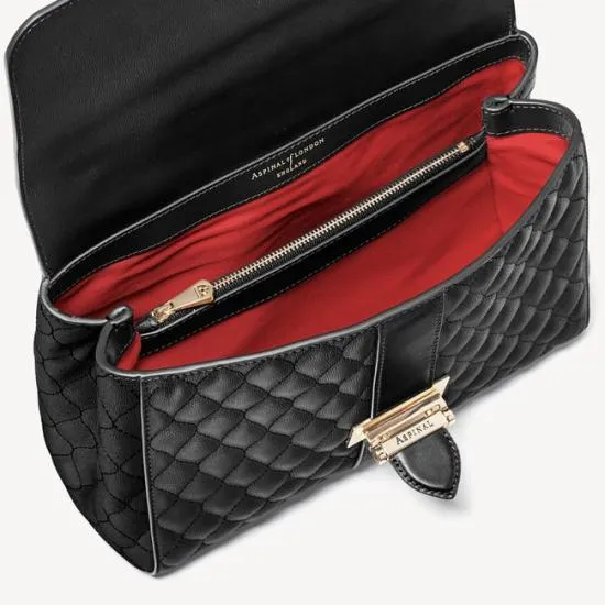 Large Lottie Bag Black Quilted Kaviar Women Aspinal Of London Shoulder