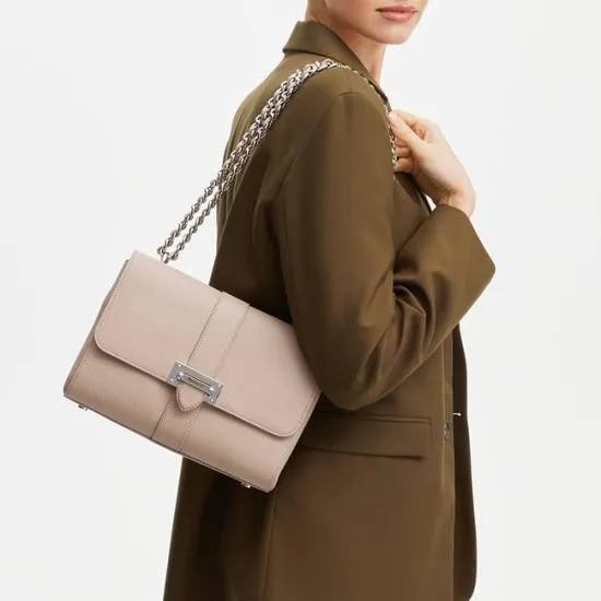 Large Lottie Bag Soft Taupe Pebble Women Aspinal Of London Shoulder
