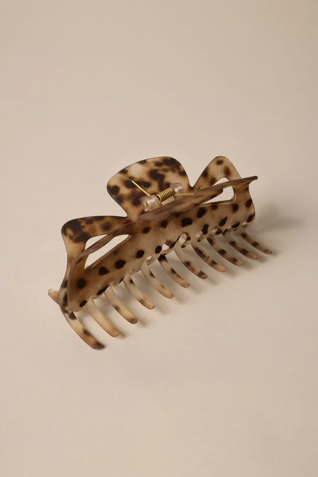 Large Tortoise Claw Dark Brown Women Lucky Brand Hair Accessories