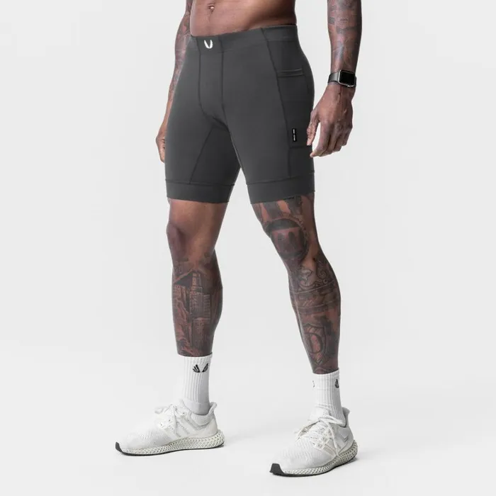 Leggings Men ASRV WarpFlexx Side Pocket 12Length Legging Space Grey