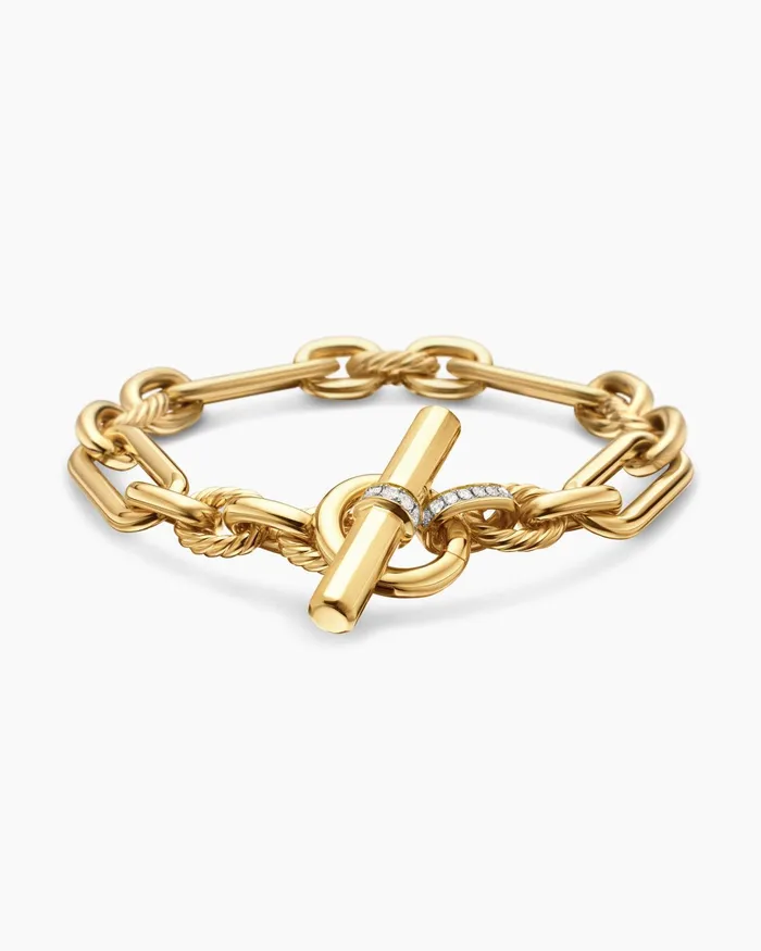 Lexington Chain Bracelet In 18K Yellow Gold With Diamonds 98mm Women David Yurman Chain