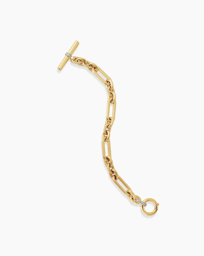 Lexington Chain Bracelet In 18K Yellow Gold With Diamonds 98mm Women David Yurman Chain