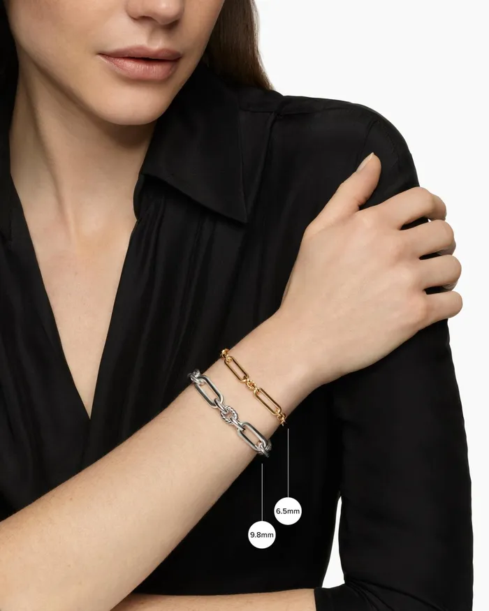 Lexington Chain Bracelet In 18K Yellow Gold With Diamonds 98mm Women David Yurman Chain