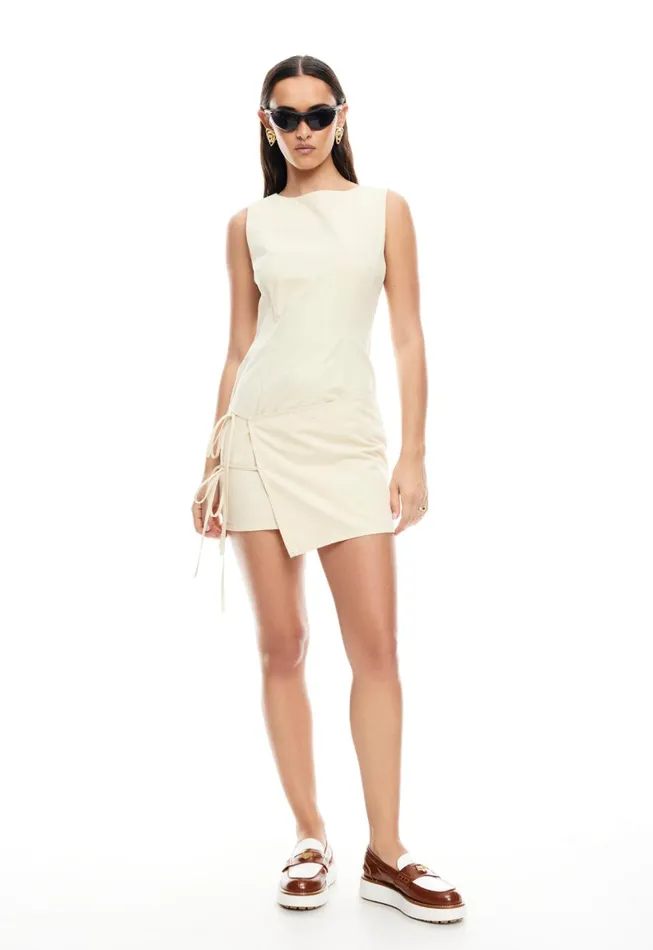 Lioness Fashion BALLERINA WRAP MINI Butter Women Dresses Lioness Fashion BALLERINA WRAP MINI Butter Women Dresses