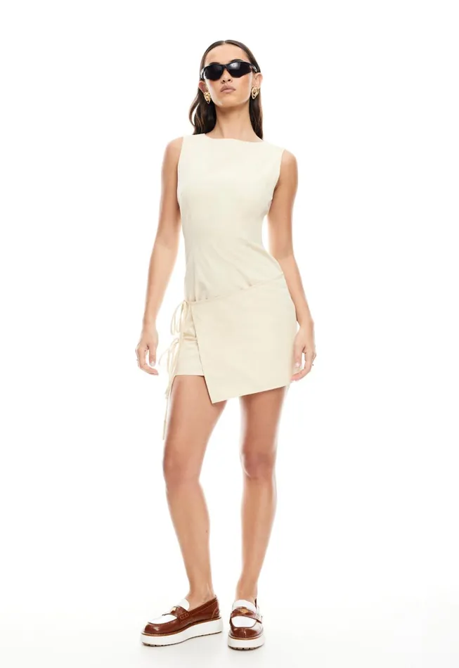 Lioness Fashion BALLERINA WRAP MINI Butter Women Dresses Lioness Fashion BALLERINA WRAP MINI Butter Women Dresses