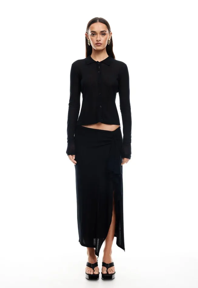 Lioness Fashion BANKS LONG SLEEVE TOP Onyx Women Tops