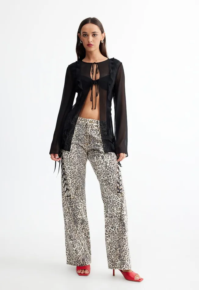 Lioness Fashion BARELY THERE TIE TOP Onyx Women Cover Ups Lioness Fashion BARELY THERE TIE TOP Onyx Women Cover Ups