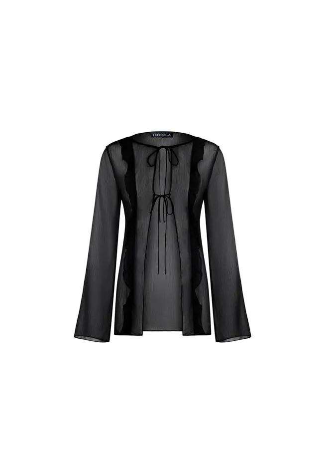 Lioness Fashion BARELY THERE TIE TOP Onyx Women Cover Ups Lioness Fashion BARELY THERE TIE TOP Onyx Women Cover Ups