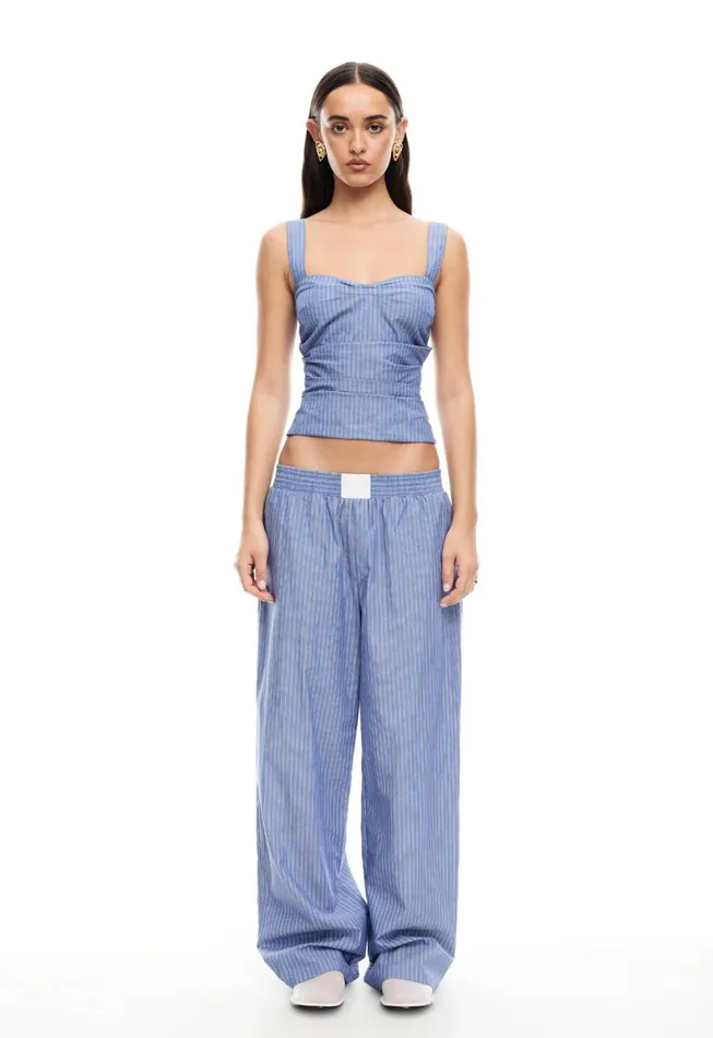 Lioness Fashion COBAIN CORSET Navy Stripe Women Tops