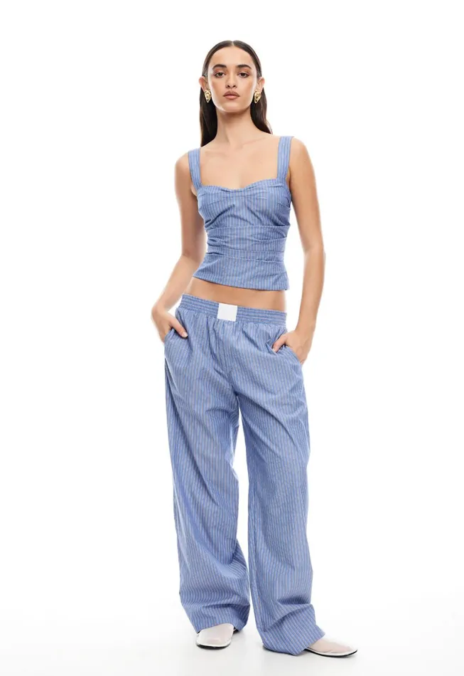 Lioness Fashion COBAIN CORSET Navy Stripe Women Tops