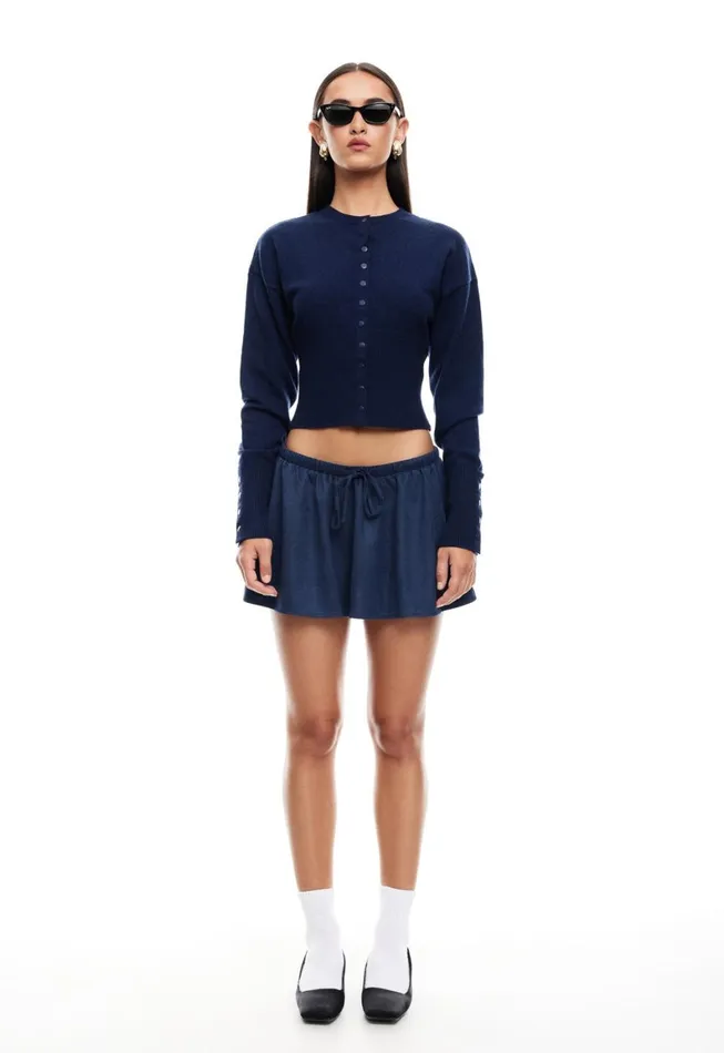 Lioness Fashion HEAD IN THE CLOUDS CARDIGAN Navy Women Outerwear Lioness Fashion HEAD IN THE CLOUDS CARDIGAN Navy Women Outerwear