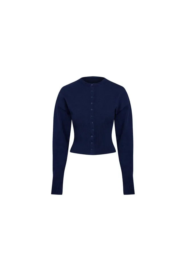 Lioness Fashion HEAD IN THE CLOUDS CARDIGAN Navy Women Outerwear Lioness Fashion HEAD IN THE CLOUDS CARDIGAN Navy Women Outerwear
